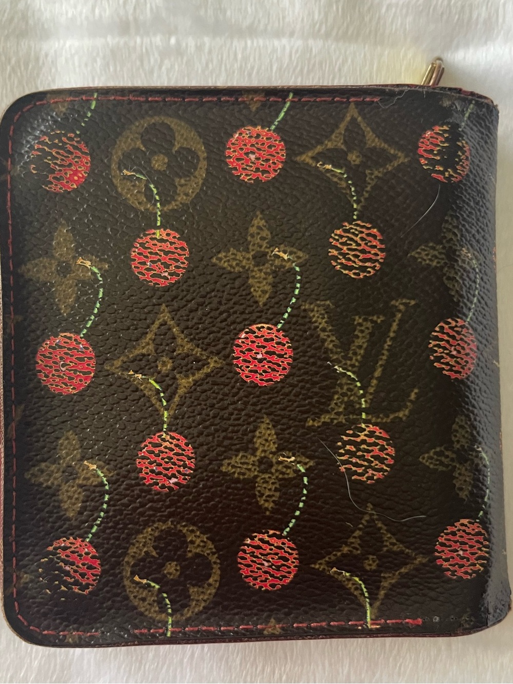 Louis Vuitton Monogram Cerises Compact Wallet - Brown/Red - Picture 2 of 7